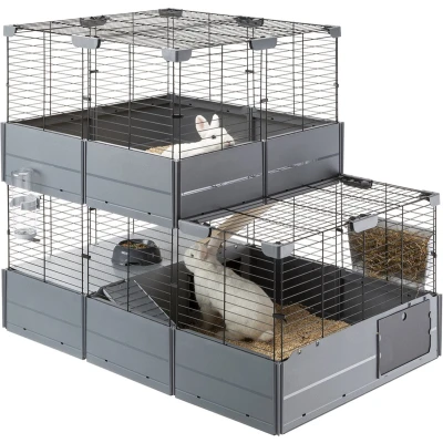 Afbeelding van Ferplast Multipla Double Dierenverblijf 107.5x72x96.5 cm Grijs
