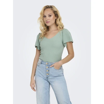 Afbeelding van ONLY Onlleelo BACK Blouse, Dames, Maat: XS, Light grey