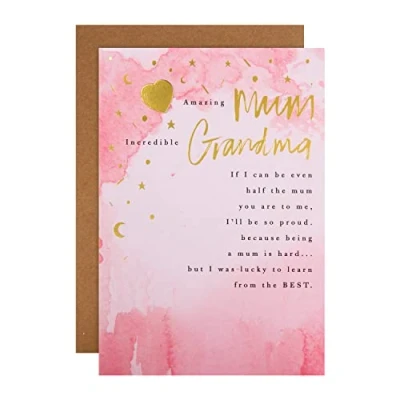 Afbeelding van Hallmark Moederdagkaart voor mama en oma klassiek hartmotief, roze, 25564410