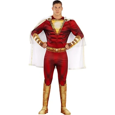 Afbeelding van FUNIDELIA Shazam Kostuum voor Mannen Superheld Maat: M Rood