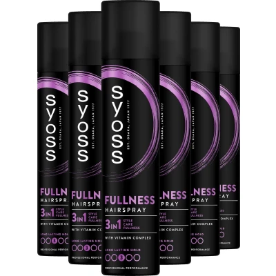 Afbeelding van Syoss Fullness Haarspray 6x300 ml Voordeelverpakking