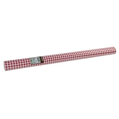 Afbeelding van Pro tafelkleed, ref. 802070l, wegwerptafelkleed gemaakt van versierd papier, unieke, esthetische en diepe versiering, rol 20 m lang 1,20 breed, kleur: Vichy rood, in Frankrijk