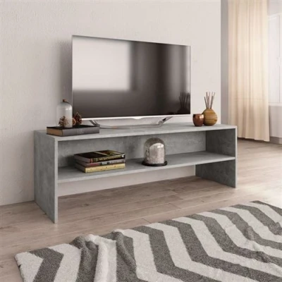 Afbeelding van Tv meubel 120x40x40 cm bewerkt hout betongrijs