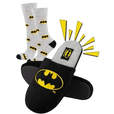 Afbeelding van soxo The Batman pantoffels voor heren, cadeau gadget, 3 maten