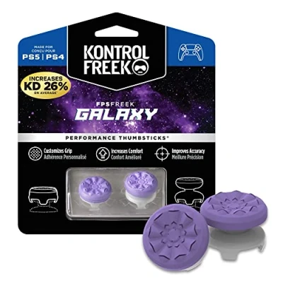 Afbeelding van KontrolFreek FPS Freek Galaxy Purple voor PlayStation 4 (PS4) en 5 (PS5) Performance Thumbsticks 1 High Rise, Mid Rise Paars