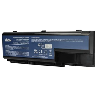 Afbeelding van vhbw Accu 4400mAh (10,8V) Notebook Acer vervangt LC.BTP00.007 AS07B31 AS07B41 AS07B51 AS07B71 AS07BX1 AS07BX2 LC.BTP00.008 3UR18650Y 2 CPL ICLL 50 stuks