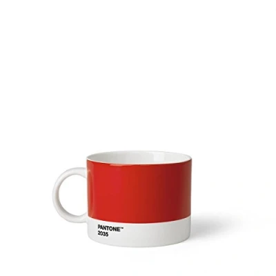 Afbeelding van Pantone Theekop en schotel Bone China Red 2035 C