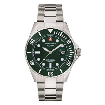 Afbeelding van Swiss Alpine Military 7053.1 Master Diver Herenhorloge, analoog, kwarts, roestvrij staal