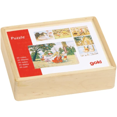 Afbeelding van Goki Houten Blokpuzzel Sprookjes