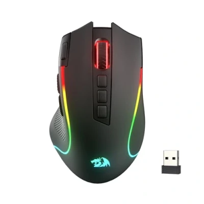 Afbeelding van Redragon M612 PRO Bedrade/draadloze gamingmuis 8000 dpi met 9 programmeerbare toetsen en 6 BT achtergrondverlichtingsmodi ondersteuning voor 2,4 G draadloze software