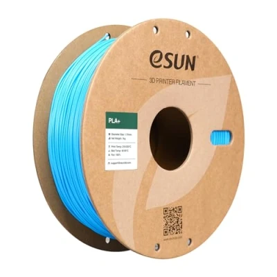 Afbeelding van eSUN PLA+ filament 1,75 mm, versterkte taaiheid, 3D printer, PLA Plus, nauwkeurigheid +/ 0,03 spoel van 1 kg printerfilament voor printers, lichtblauw