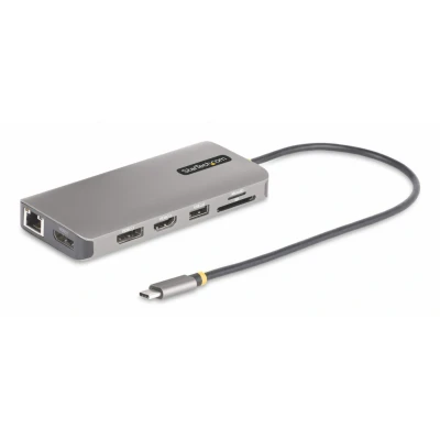 Afbeelding van StarTech.com USB C Triple Monitor Multiport Adapter, 5Gbps, Dual 4K 60Hz + 30Hz HDMI &amp; DisplayPort, 4 Port Hub, 100W PD Pass Through, GbE, SD/MicroSD Kaartlezers