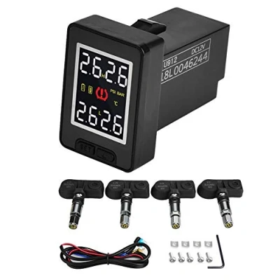 Afbeelding van EBTOOLS voor TPMS trek druk monitor systeem auto met 4 interne sensoren, bandenspanning monitoring sensoren