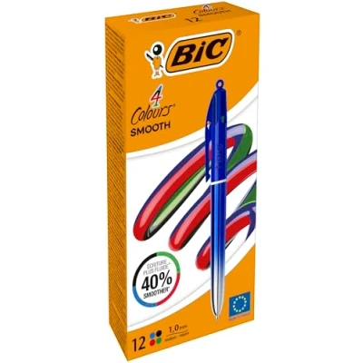Afbeelding van Balpen met 4 kleuren Smooth Zeer gladde inkt BIC