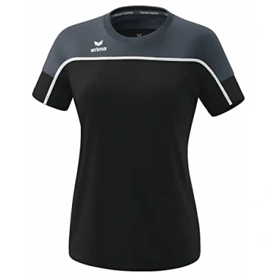 Afbeelding van CHANGE by erima T shirt dames black grey/slate grey/wit / 42