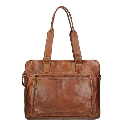 Afbeelding van Bear Design Cow Lavato Laptopschoudertas cognac