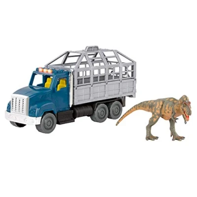Afbeelding van Terra T Rex dinosaurus speelgoed en transportwagen met licht geluiden voor kinderen vanaf 3 jaar (2 stuks)