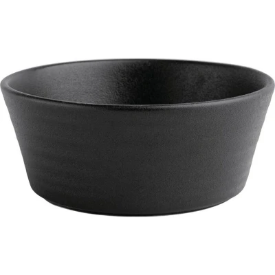 Afbeelding van Olympia Cavolo Zwarte Platte Ronde Kom 143 mm (doos 6) FD906 Restaurant Hotel Professioneel
