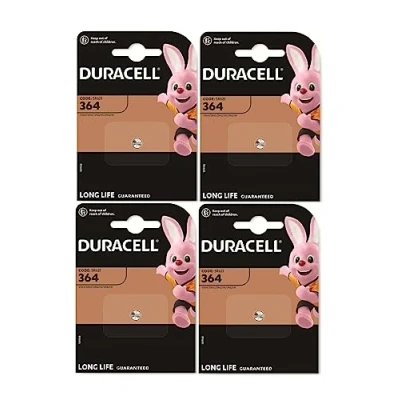 Afbeelding van 4 x Duracell 364 (4 lampen van 1 batterij), batterijen (SR621/V364/SR60/SR621W)