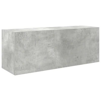 Afbeelding van Badkamerwandkast 80x25x30 cm bewerkt hout betongrijs