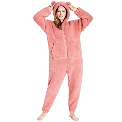 Afbeelding van CityComfort Pyjama voor dames van pluchen fleece, Antieke roze