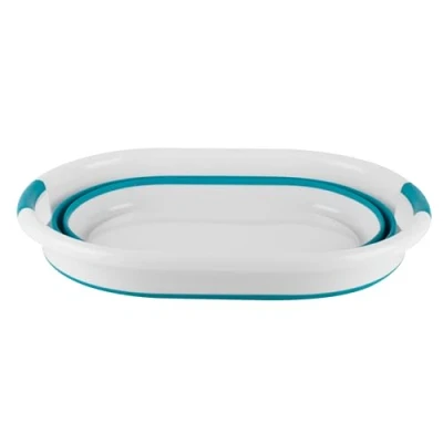 Afbeelding van Beldray LA034816T Wasmand, opvouwbaar, ovaal, inhoud: 27 l, met ventilatiegaten, ruimtebesparend en draagbaar ontwerp, turquoise