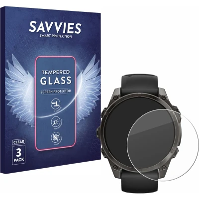 Afbeelding van Savvies 9H gepantserde glazen screenprotector Helder Transparant glas, Smartwatch beschermfolie,