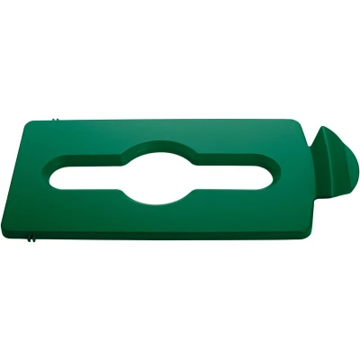 Afbeelding van Deksel Rubbermaid Slim Jim Recyclestation inwerpopening voor gemengde recycling groen