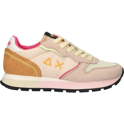 Afbeelding van Sun68 ALLY Color Explosion Sneakers laag, Dames, Maat: 37, Roze Leer/ synthetisch