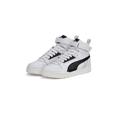 Afbeelding van PUMA RBD Game Jr Kinder Sneakers Wit/Zwart/Goud Maat 38,5