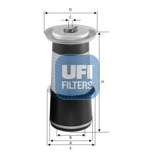 Afbeelding van UFI 27.A60.00 Luchtfilter 328, 328,0 149, 171