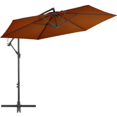 Afbeelding van Zweefparasol met aluminium paal 300 cm terracottakleurig