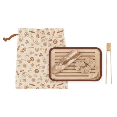 Afbeelding van Pebbly Baker&#039;s Set: 1 Breadboard + Toast Tongs