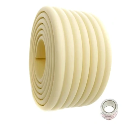 Afbeelding van HIMRY KXD7002 Universele schuimstofrol, 200 cm x 80 mm 8 mm, dik schuim, schokbestendig, veilig voor baby&#039;s, kinderen, veiligheid tegen breken, alle doeleinden, van de baby, ivoorkleurig