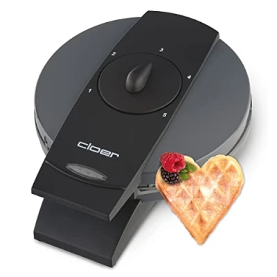 Afbeelding van Cloer 1625 Metalen wafelijzer Classic Grijs 930W 15,5 cm