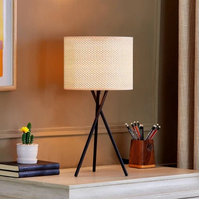 Afbeelding van Lindby Tafellamp 1licht PVC, textiel, kunststof H: 52 cm E27 beige