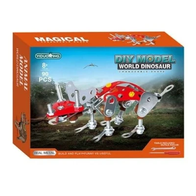 Afbeelding van Metalen Constructieset Triceratops, 90dlg.