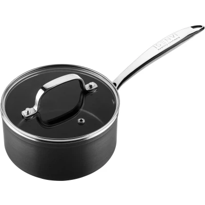 Afbeelding van ISENVI Victoria Forged keramische sauspan 16 CM RVS greep Antraciet Keramisch 100% PFAS, PTFE en PFOA vrij duurzaam Unieke Antiaanbaklaag Non stick bodem Geschikt voor alle warmtebronnen inclusief inductie