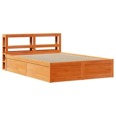 Afbeelding van vidaXL Bedframe met hoofdbord grenenhout wasbruin 140x200 cm