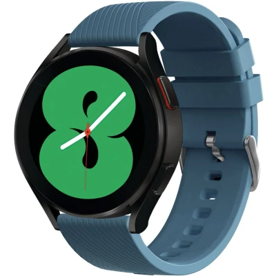 Afbeelding van iMoshion Siliconen 20 mm bandje Geschikt voor Samsung Galaxy Watch 6 (Classic) / 5 (Pro) 4 3 Garmin Venu 2 plus Sq Forerunner 245 55 Blauw