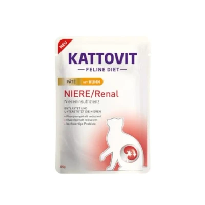 Afbeelding van 30 x 85 g Kattovit Nieren/Renal Paté met kip, nat kattenvoer