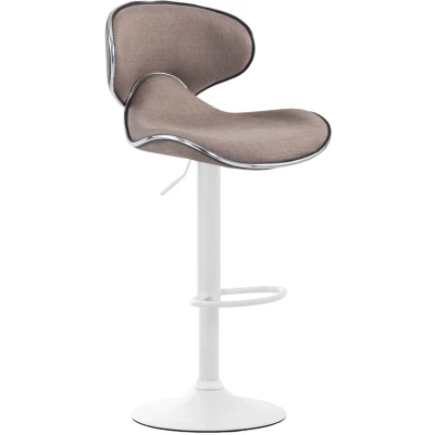 Afbeelding van Barkruk Notodden Stof Wit Frame Taupe