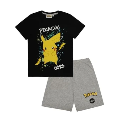 Afbeelding van Pokemon Korte pyjama voor jongens of meisjes, zwart, 116 cm, 116, zwart.