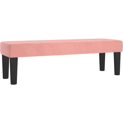 Afbeelding van Bankje 100x30x30 cm fluweel roze
