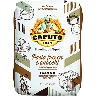 Image de Farina Molino Caputo Pasta Fresh e gnocchi Napoli Lot de 12 farines « 00 » 1 kg + Italian Gourmet Polpa 400 g