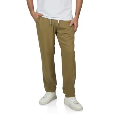 Afbeelding van riverso RIVMarco Linnen broek voor heren, lang, rechte pasvorm, effen, wit, beige, olijf, blauw, zwart, maten S, M, L, XL, XXL, 3XL, 4XL, 5XL, Ivy Olive