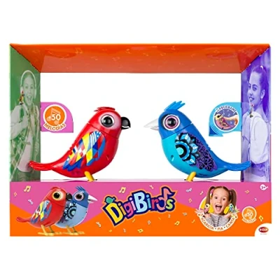 Afbeelding van Bizak Digibirds interactieve vogels twee pack, die zingen en fluiten, de snavel het hoofd bewegen ze samen in koor, elk is een soort (62008611)