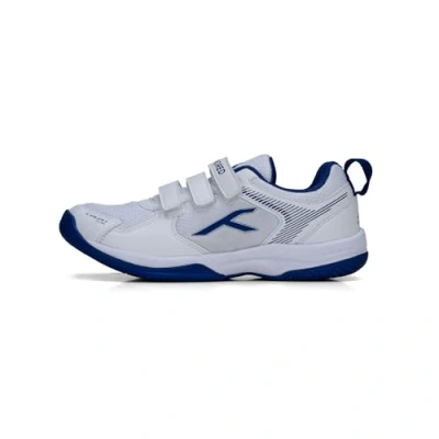 Afbeelding van HUNDRED Court Star non marking badmintonschoenen voor jongens (wit/marineblauw, EU 39/UK 5/US 6) Lichtgewicht X kussenbescherming Geschikt indoortennis/squash/tafeltennis/basketbal en padel