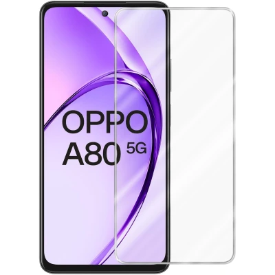 Afbeelding van Cadorabo Screenprotector geschikt voor Oppo A80 Pantser film Beschermende in KRISTALHELDER Geharde (Tempered) display beschermglas 9H hardheid met 3D Touch
