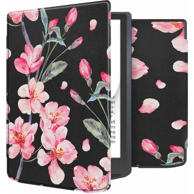 Afbeelding van imoshion Ereader Cover / Hoesje Geschikt voor Pocketbook InkPad 4 Color 3 Design Slim Soft Case Sleepcover Bookcase zonder stand Blossom